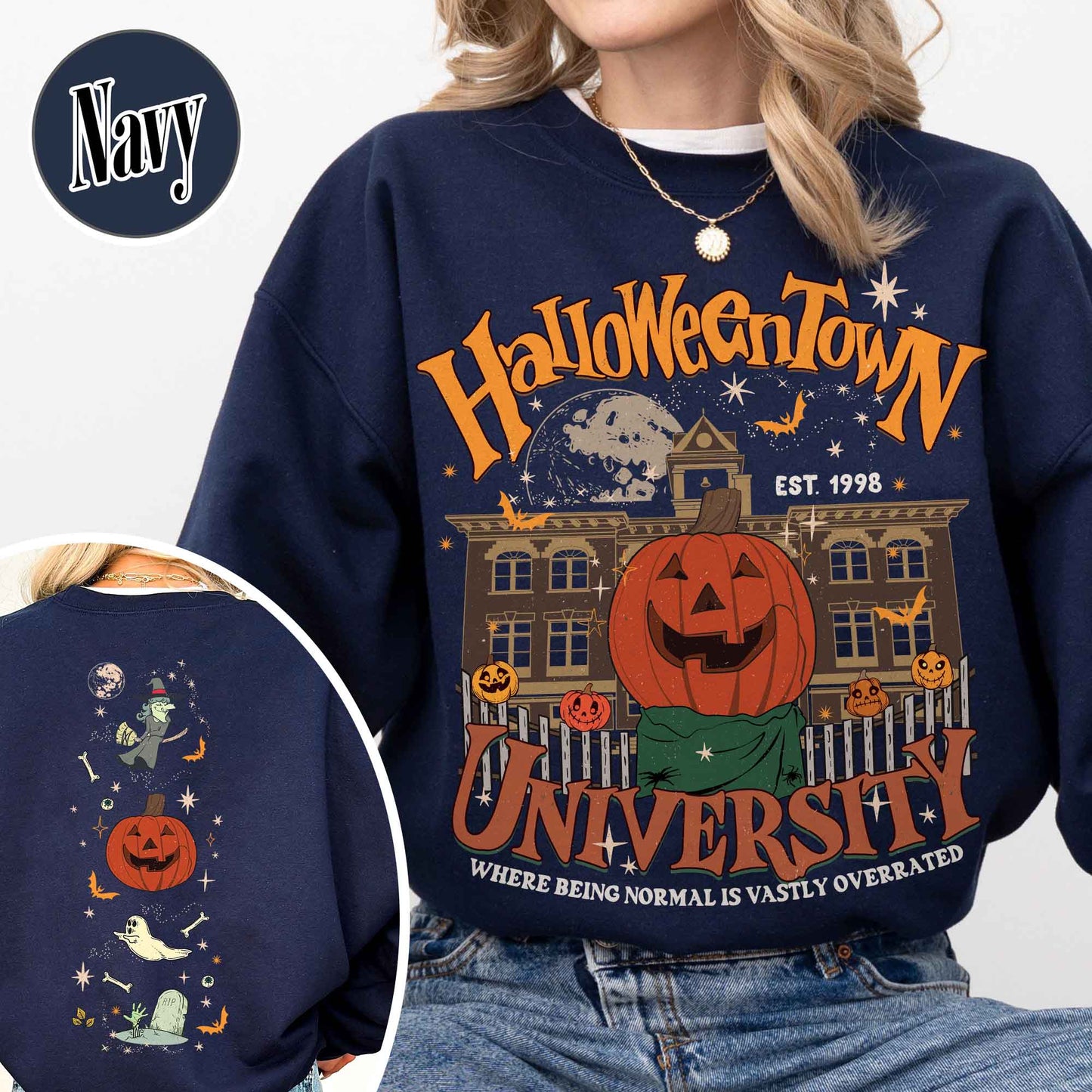 Halloween Sweatshirt, Halloweentown Est 1998 Sweatshirt, Halloweentown University Sweatshirt