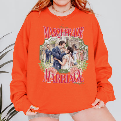 From Masquerade to Marriage #benophie Regency Wedding, Bridgerton Inspired Romance Book Lover Sweatshirt