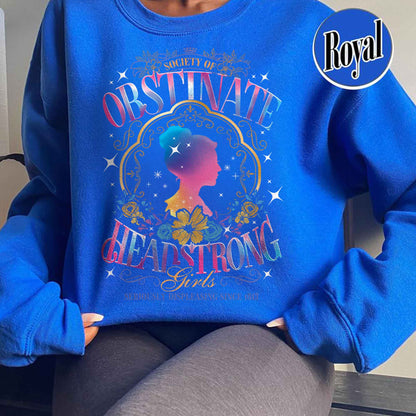 Society of Obstinate Headstrong Girls Sweatshirt, Pride and Prejudice Sweatshirt, Strong Girl Sweatshirt, Feminist Sweatshirt, Book Lover Gift, Power Girl Head Sweatshirt