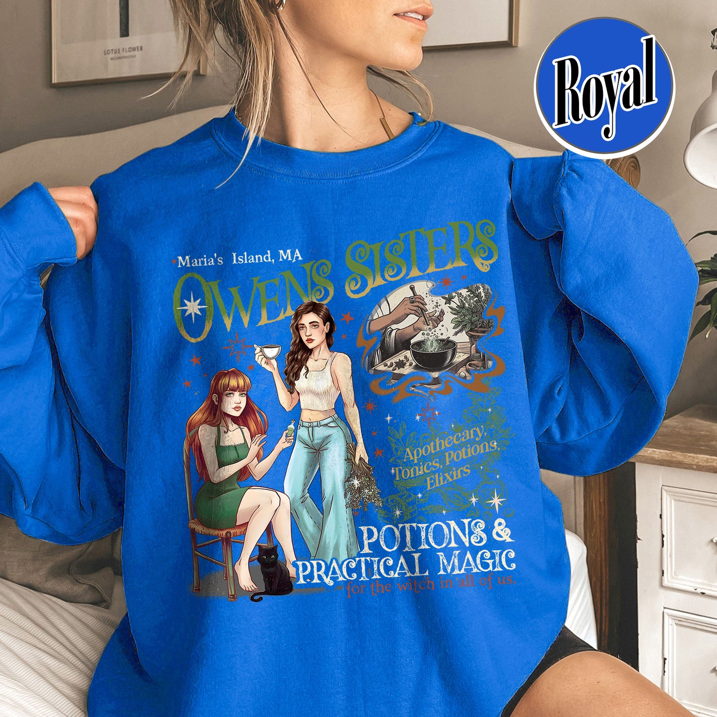 Salem Apothecary Halloween Sweatshirt, Owens Sisters Apothecary Witchy Sweatshirt