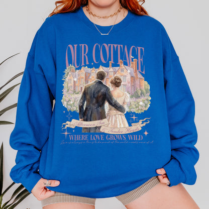 Our Cottage, Bridgerton Regency Romance Inspired, Benedict and Sophie, Bookish Gift, Booklover Sweatshirt