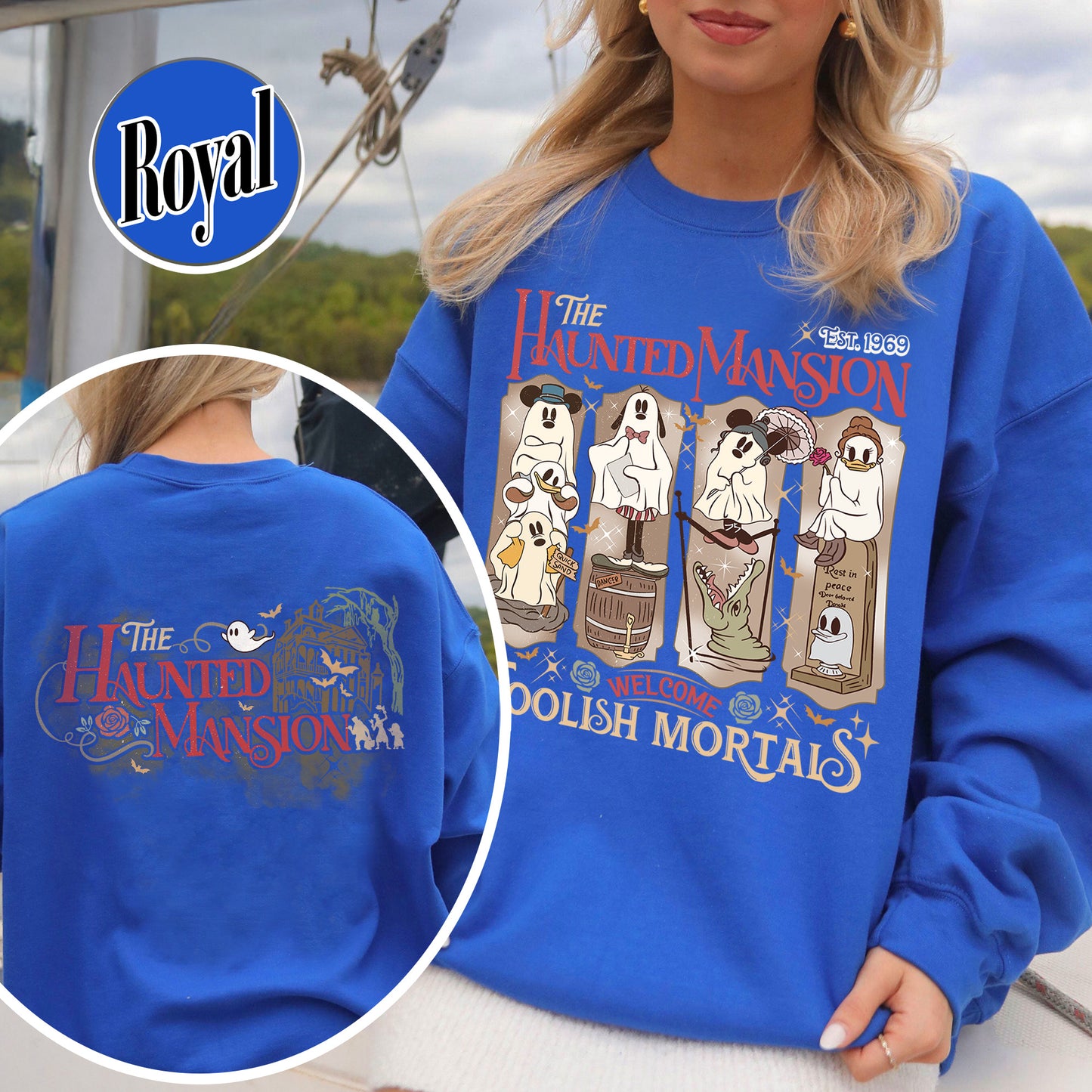 Halloween Sweatshirt, Haunted Mansion Halloween Sweatshirt, Not So Scary Halloween Party Sweatshirt