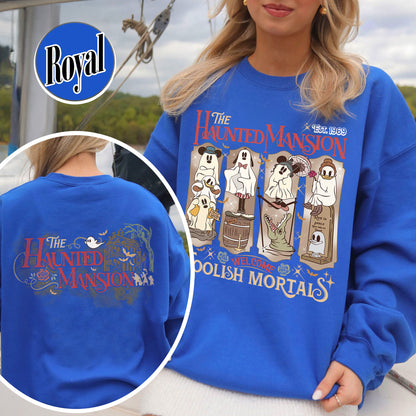 Halloween Sweatshirt, Haunted Mansion Halloween Sweatshirt, Not So Scary Halloween Party Sweatshirt