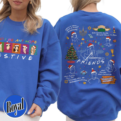 Friends Inspired Holiday Sweatshirt,Friends Inspired Holiday,Could I be any more Festive,Very Merry Christmas Party 2024,Hannukah Sweatshirt Funny