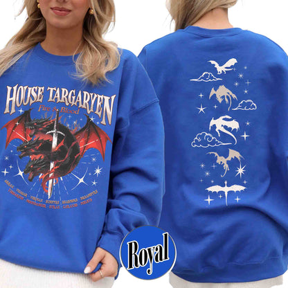 HOTD Sweatshirt, House of the D Sweatshirt, GOT Sweatshirt, Meleys, Shirt With Dragons, Dragon Lovers Sweatshirt, Targaryen Sweatshirt, Team Black, Dragons