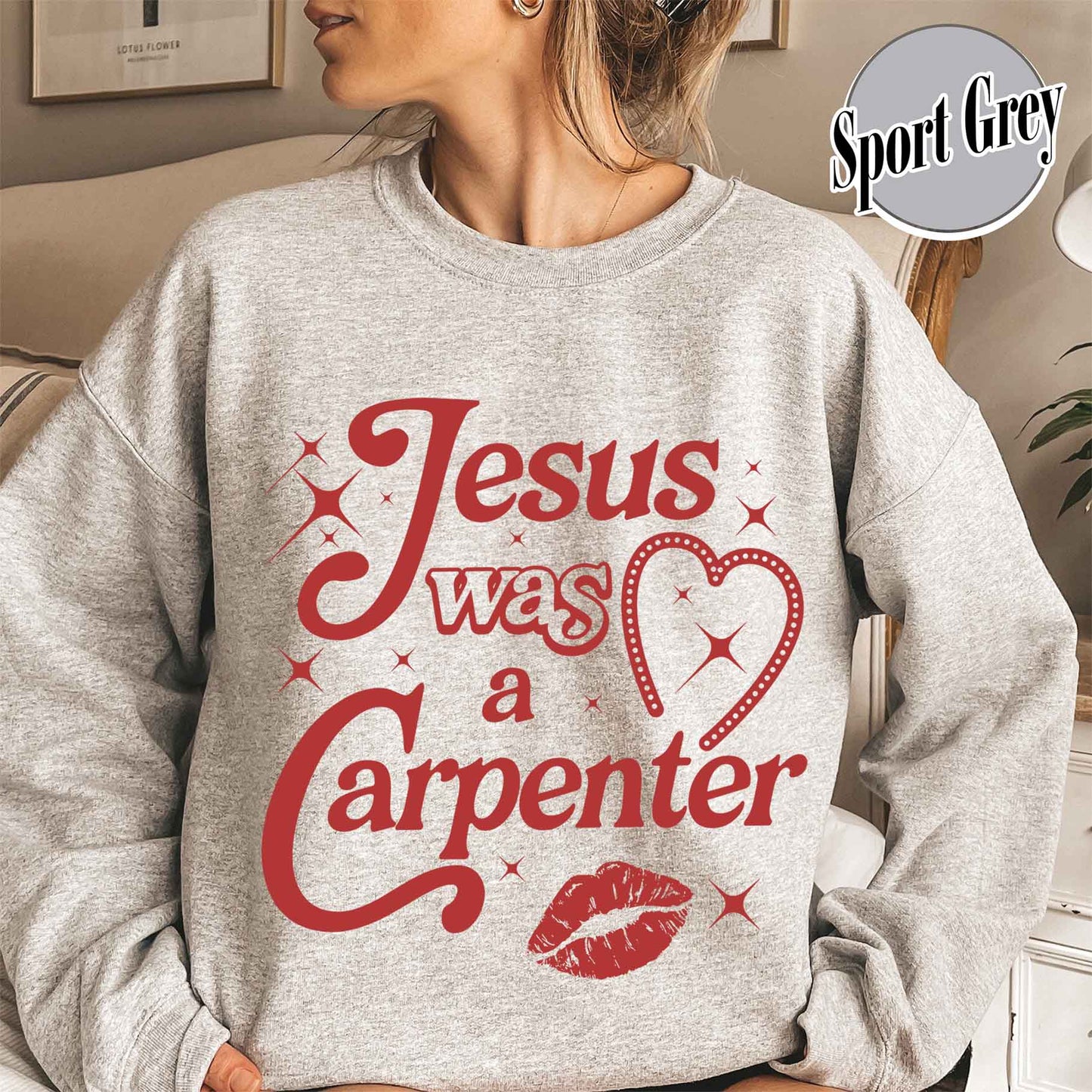 Jesus Was A Carpenter Sweatshirt, Festival Sweatshirt, Vintage Inspired Sweatshirt, Concert Sweatshirt, Soft Girl Aesthetic, Music Lover Gift