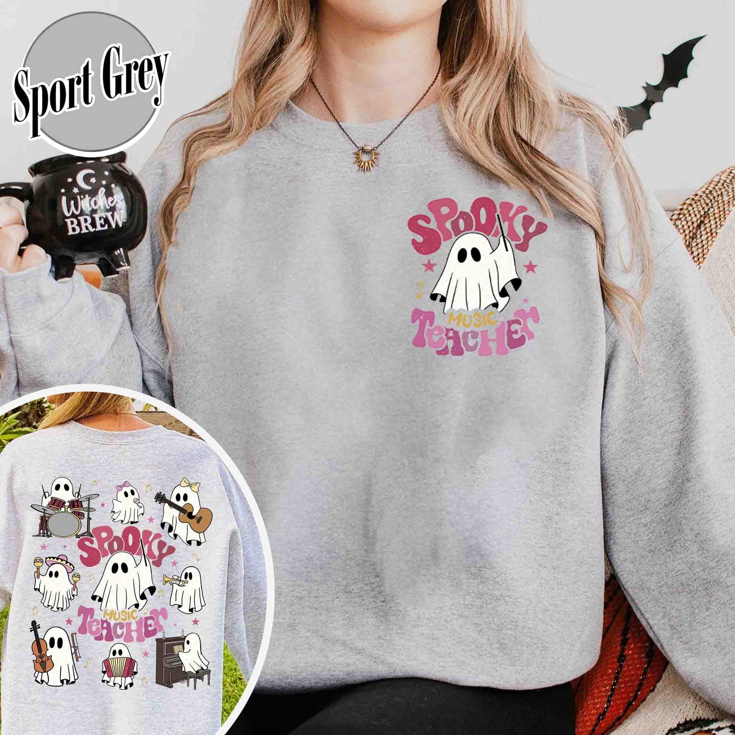 Music Teacher Sweatshirt, Music Teacher Gift, Music Teacher Halloween Sweatshirt, Music Education Sweatshirt, Music Lover Sweatshirt, Spooky Music Teacher Sweatshirt