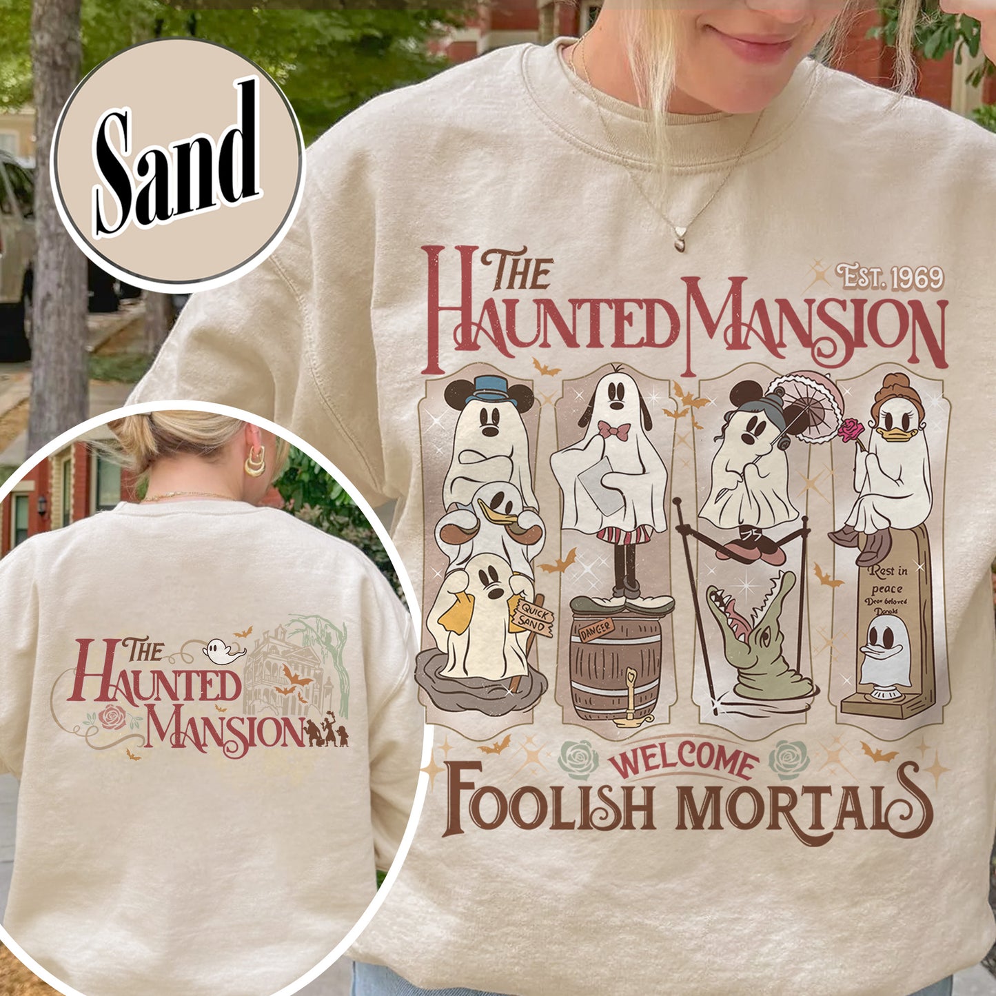 Halloween Sweatshirt, Haunted Mansion Halloween Sweatshirt, Not So Scary Halloween Party Sweatshirt
