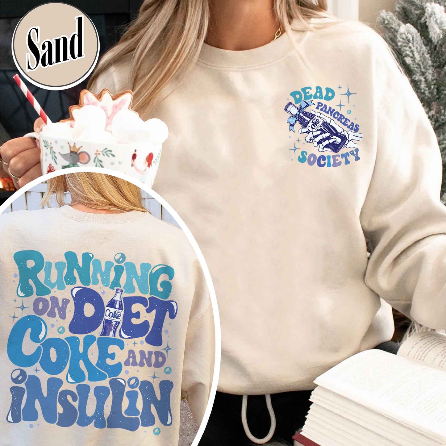 I Run On Diet Coke And Insulin Sweatshirt,Diabetes Awareness Shirt For Moms,Friend Diabetes Awareness,Dead Pancreas Society Diabetes Awareness