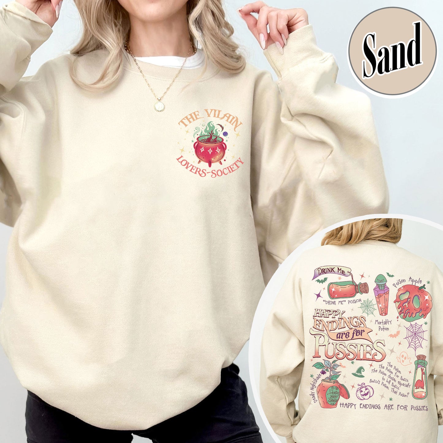 Halloween Sweatshirt, Pick Your Poison Sweatshirt, Villain Sweatshirt, Kuzco Poison Sweatshirt, Poison Apple Sweatshirt