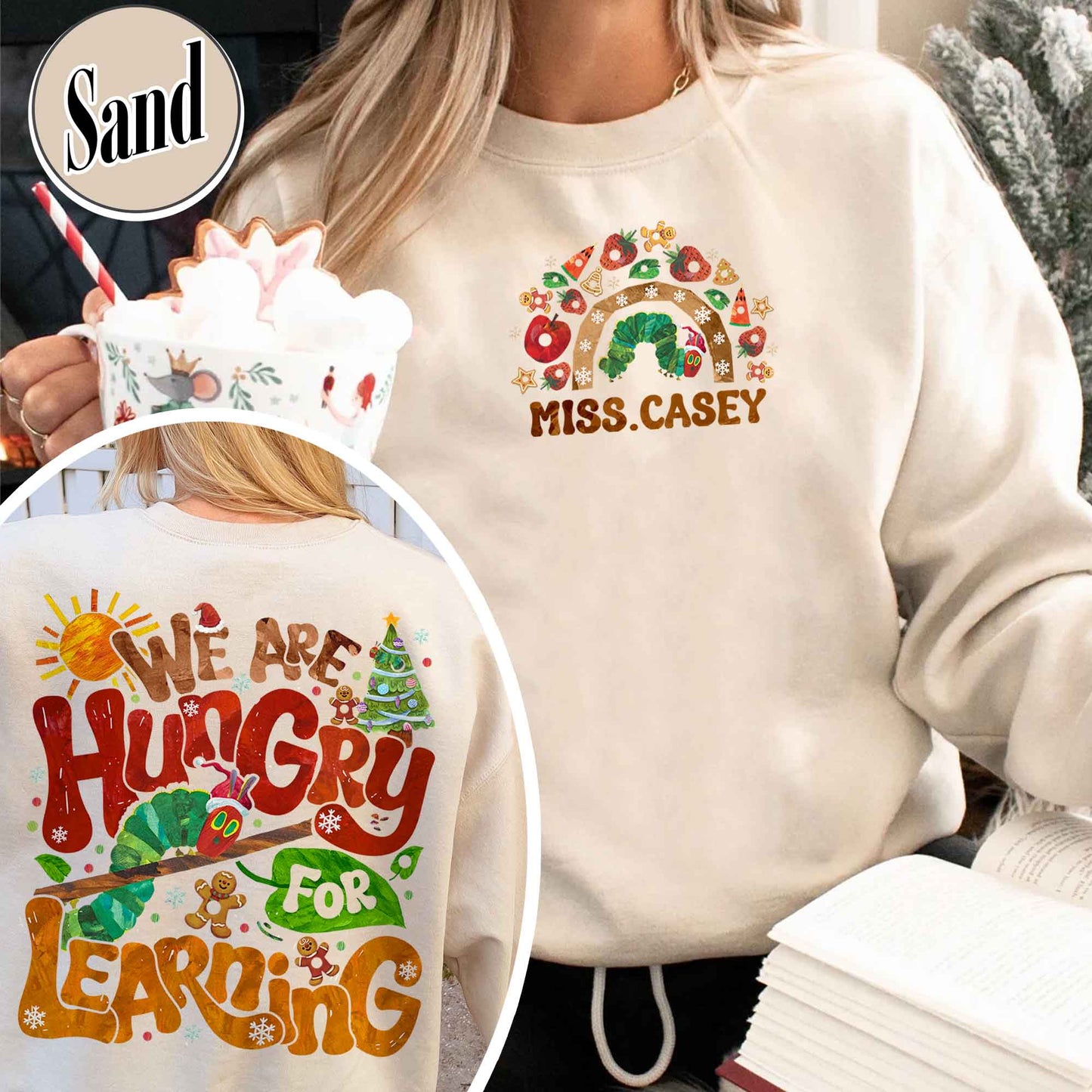 We Are Hungry for Learning Sweatshirt, We Are Hungry for Learning Christmas, Funny Teacher Sweatshirt, Teacher Christmas Sweatshirt, Teacher Christmas Gift