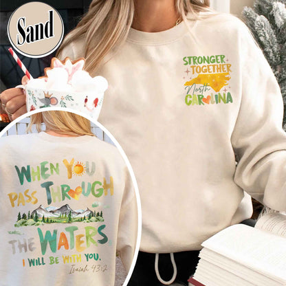 North Carolina Stronger Than the Storm Sweatshirt, North Carolina Strong Sweatshirt, Helping Out Western NC Families, North Carolina Stronger Sweatshirt