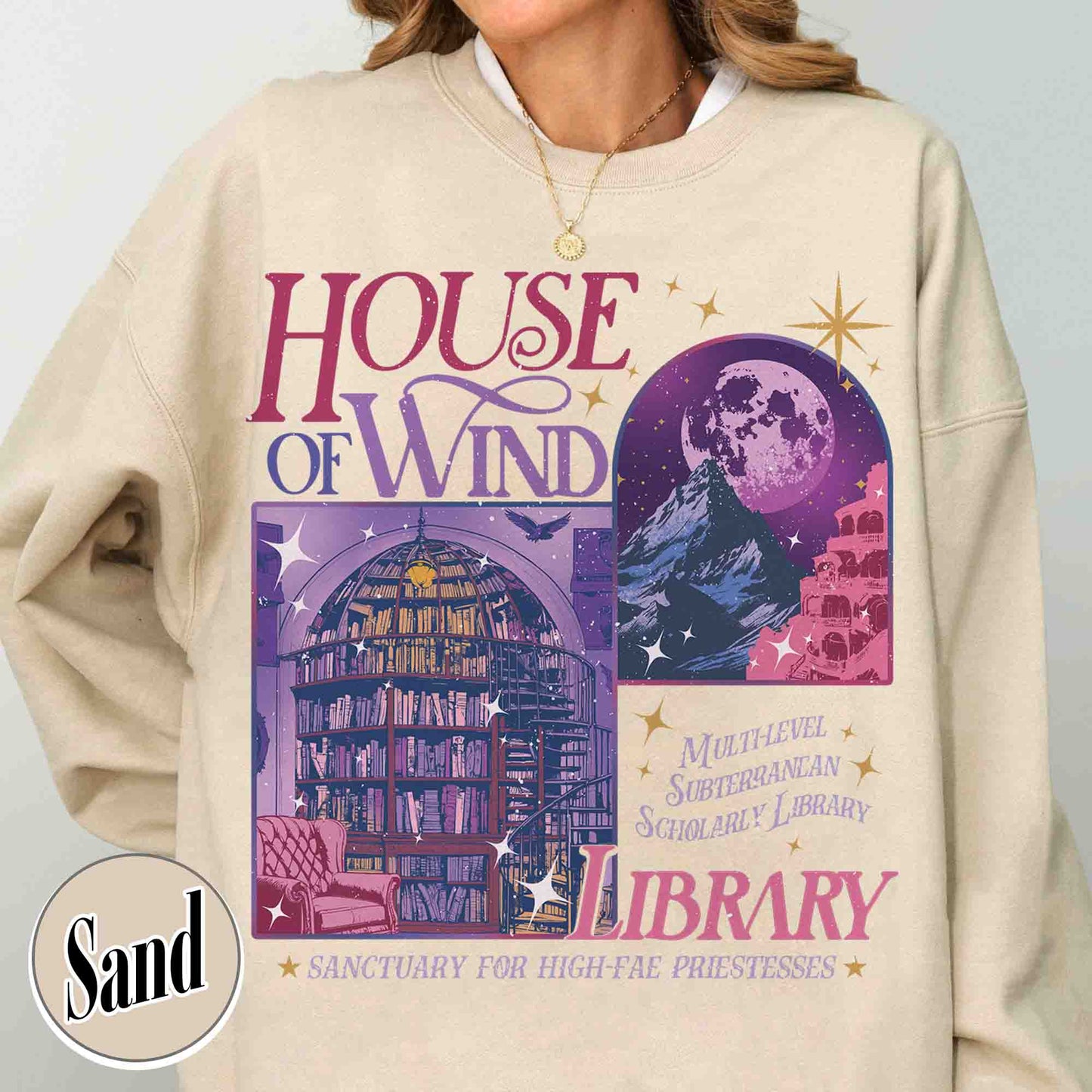 Bookish Sweatshirt, House of Wind Library Sweatshirt, Acotar Sweatshirt, Library Velaris Sweatshirt