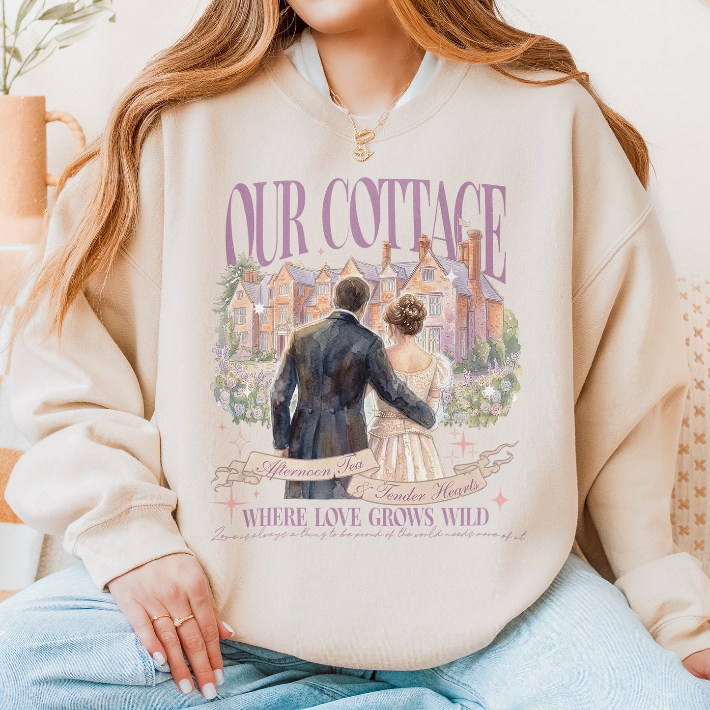 Our Cottage, Bridgerton Regency Romance Inspired, Benedict and Sophie, Bookish Gift, Booklover Sweatshirt