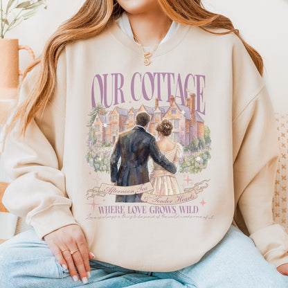 Our Cottage, Bridgerton Regency Romance Inspired, Benedict and Sophie, Bookish Gift, Booklover Sweatshirt