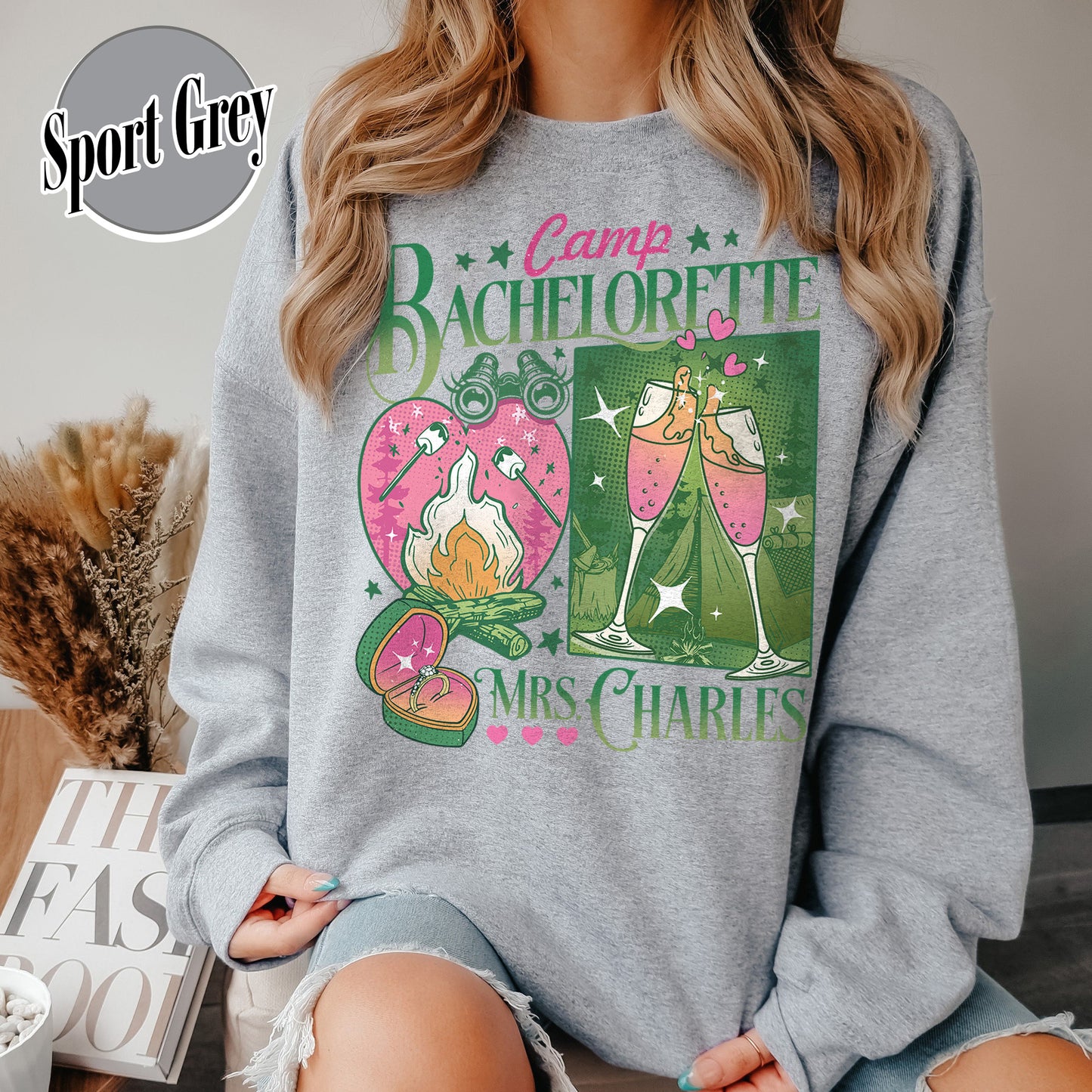 Bachelorette Sweatshirt, Custom Camp Bachelorette Party Sweatshirt, Hiking Bridal Party Sweatshirt