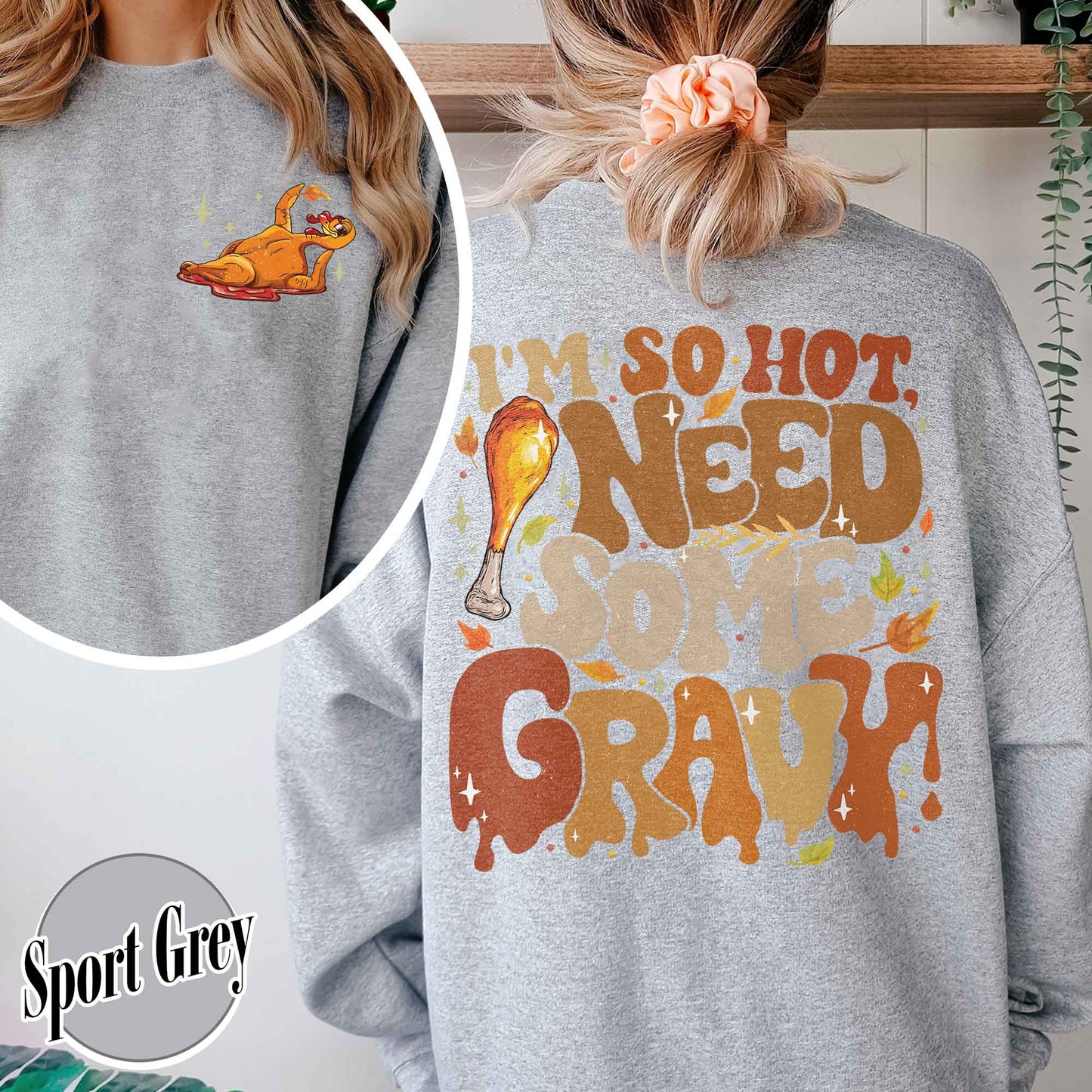 Couple Matching Thanksgiving Sweatshirt, Thanksgiving Couples Sweatshirt, Thanksgiving Sweatshirt for Couples, Gravy and Turkey Couple Sweatshirt, Im So Hot Sweatshirt