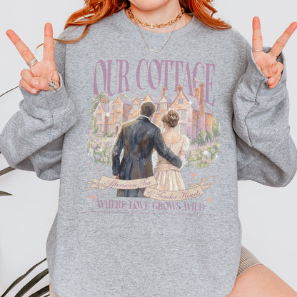 Our Cottage, Bridgerton Regency Romance Inspired, Benedict and Sophie, Bookish Gift, Booklover Sweatshirt