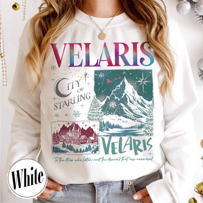 Velaris City Starlight Sweatshirt, Velaris City Sweatshirt, Bookish Gift, Acotar Book Club, Booked for Christmas Acotar, Velaris the Night Court Acotar