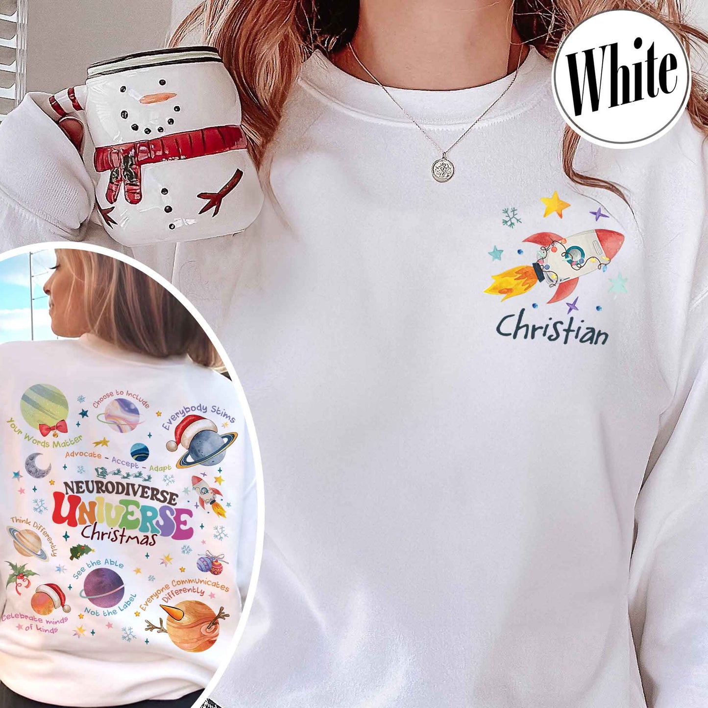 Autism Awareness Sweatshirt, Neurodiverse Universe Christmas Sweatshirt, Just Let Me Stim Sweatshirt