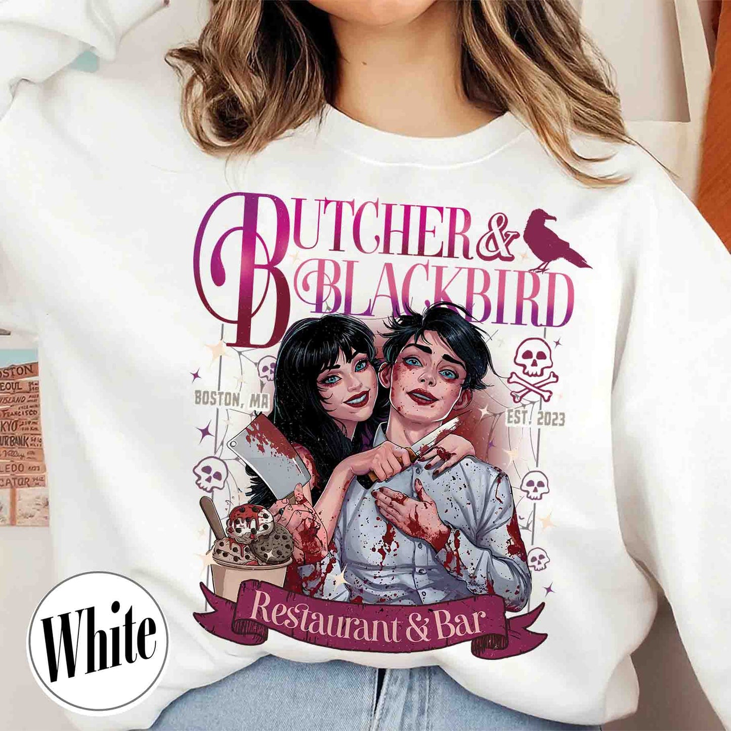 Bookish Sweatshirt, Butcher and Blackbird Sweatshirt, Dark Romance Social Club Sweatshirt, Booklover Gift