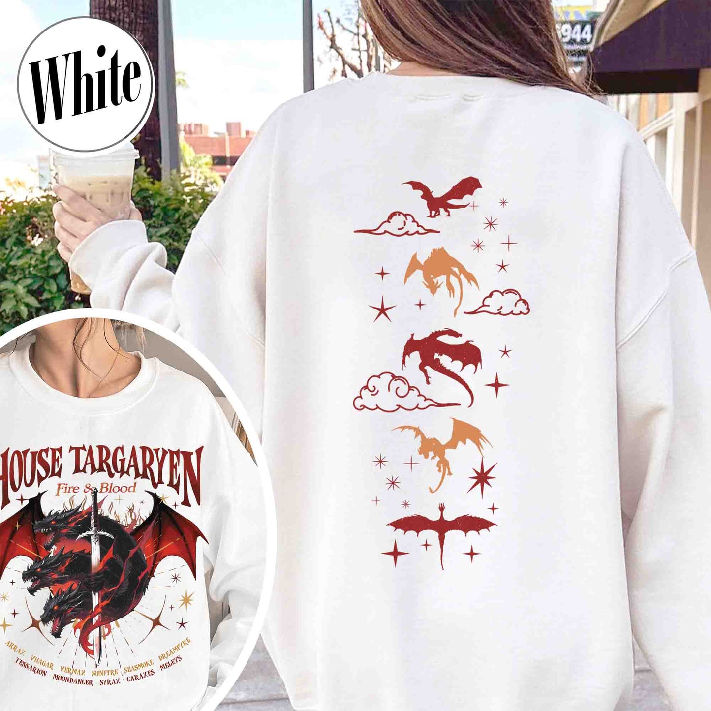 HOTD Sweatshirt, House of the D Sweatshirt, GOT Sweatshirt, Meleys, Shirt With Dragons, Dragon Lovers Sweatshirt, Targaryen Sweatshirt, Team Black, Dragons