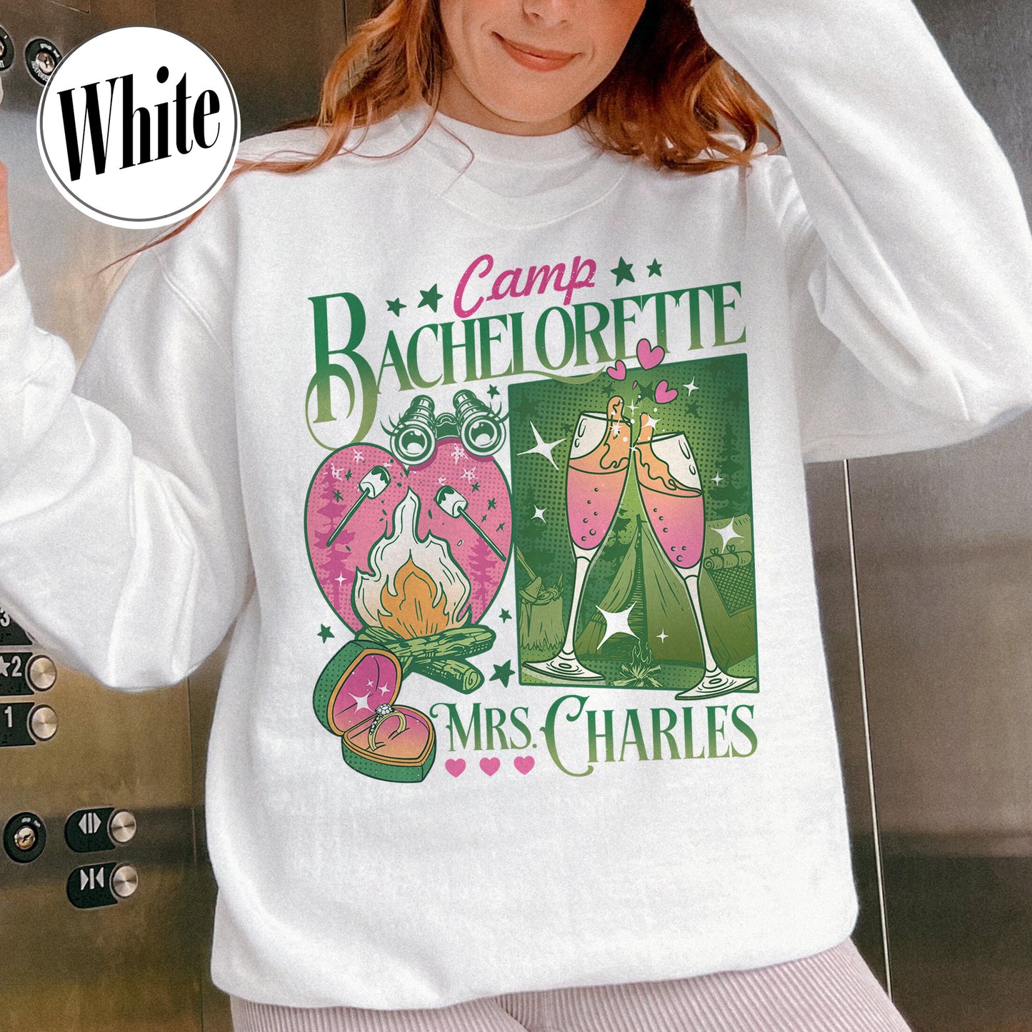 Bachelorette Sweatshirt, Custom Camp Bachelorette Party Sweatshirt, Hiking Bridal Party Sweatshirt