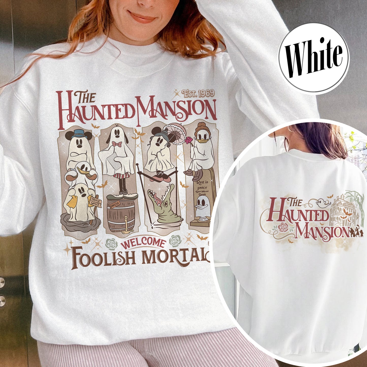 Halloween Sweatshirt, Haunted Mansion Halloween Sweatshirt, Not So Scary Halloween Party Sweatshirt