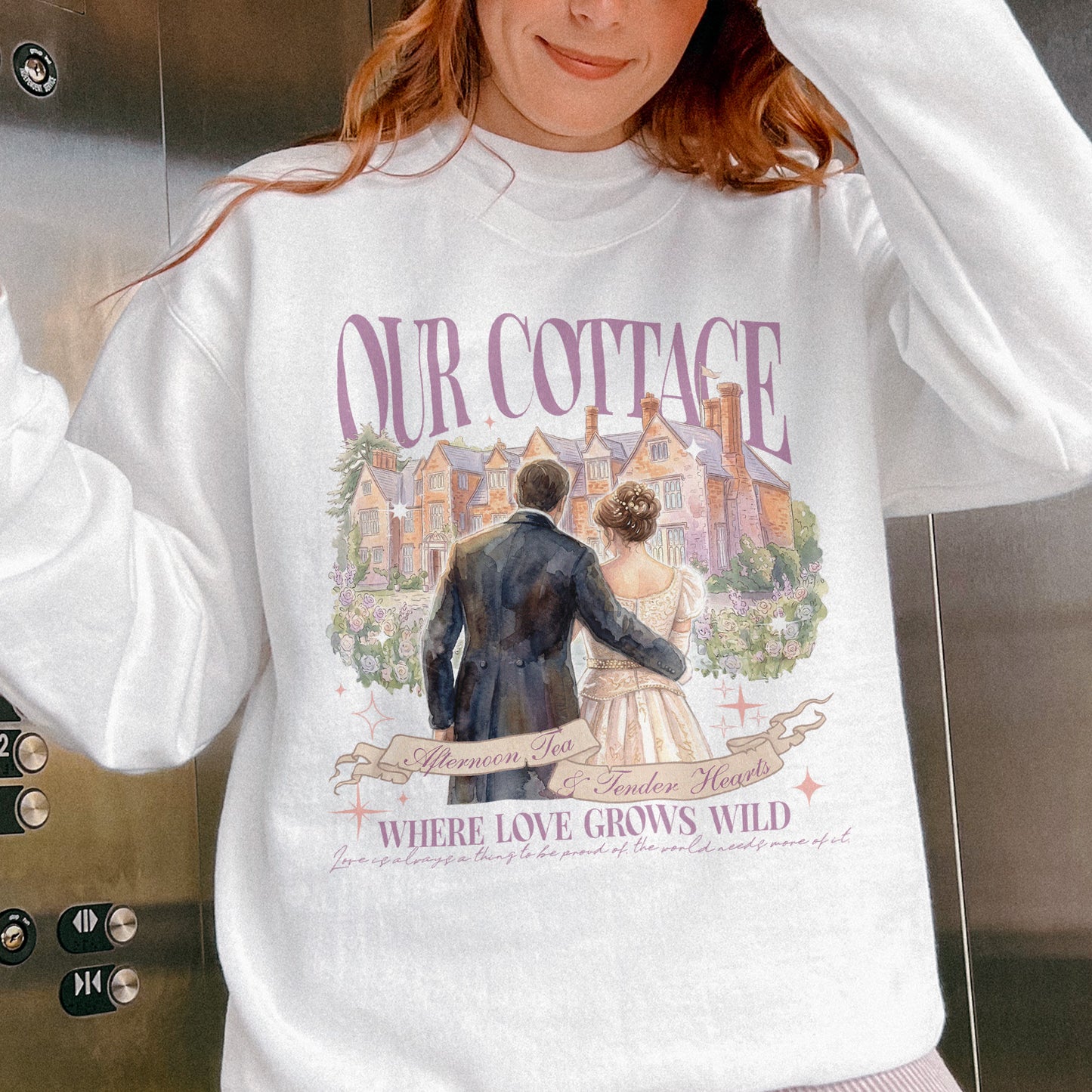 Our Cottage, Bridgerton Regency Romance Inspired, Benedict and Sophie, Bookish Gift, Booklover Sweatshirt