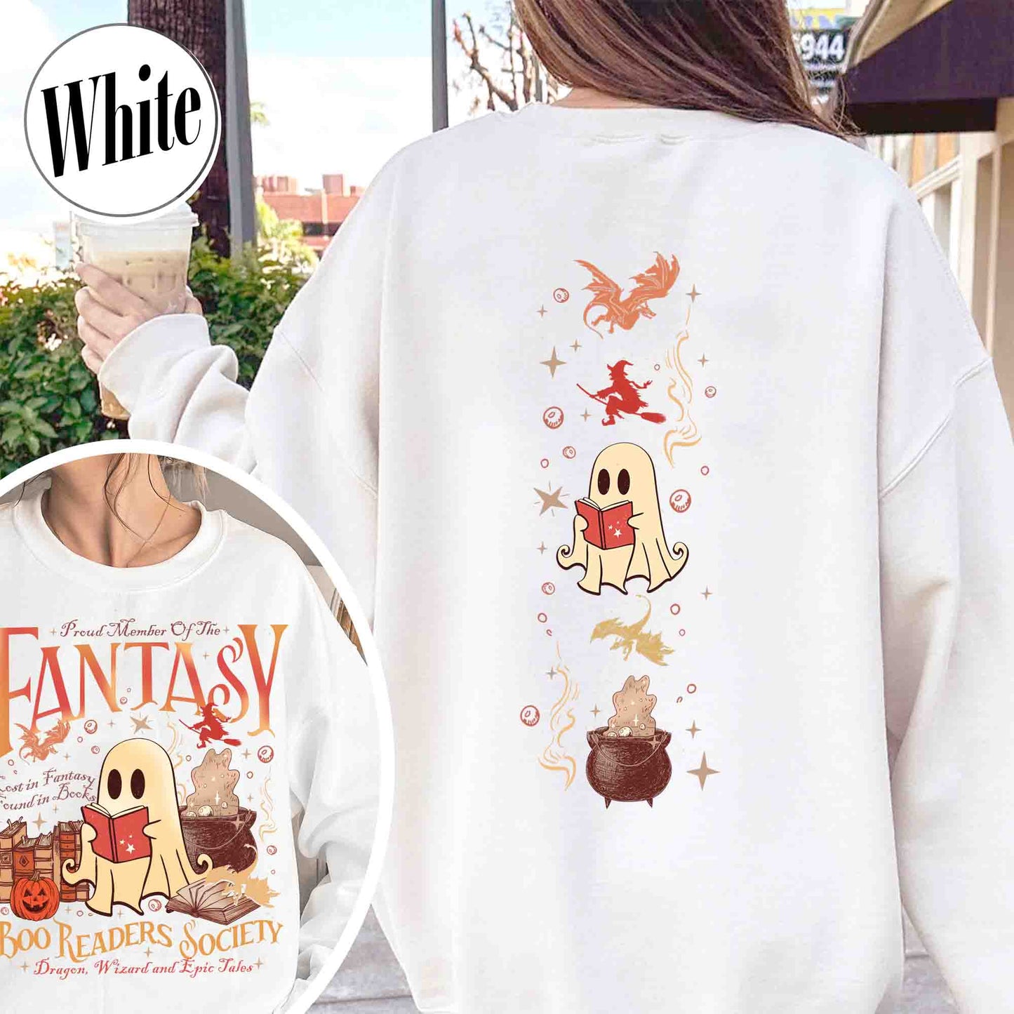 Bookish Sweatshirt, Fantasy Reader Sweatshirt, Boo Readers Society Sweatshirt, Fantasy Dragon Shirt