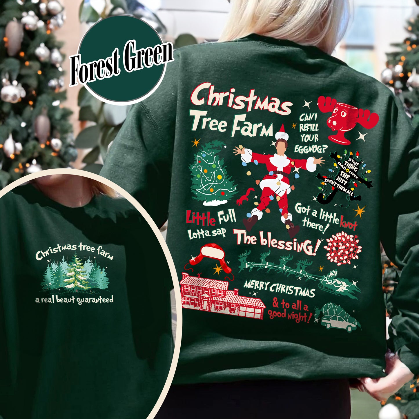 Christmas Tree Farm Sweatshirt, Farm Fresh Christmas Trees Sweatshirt, Christmas Tree Farm a Real Beaut Guaranteed Shirt, Tree Farm Since 1989