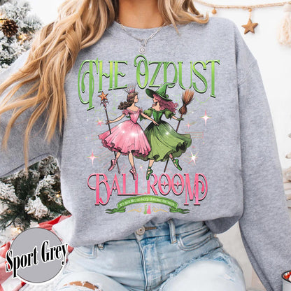 The Musical Ozdust Ballroom Sweatshirt, Dancing Through Life Shirt, Wicked Musical Shirt, Witch Broomstick Shirt, Green Witch Shirt, Pink Witch Shirt