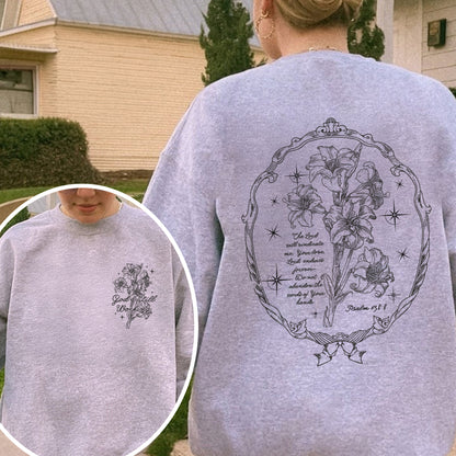 God’s Still Working – Vintage Botanical Faith & Psalm 138:8 Illustration Sweatshirt