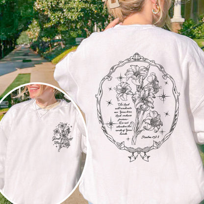 God’s Still Working – Vintage Botanical Faith & Psalm 138:8 Illustration Sweatshirt