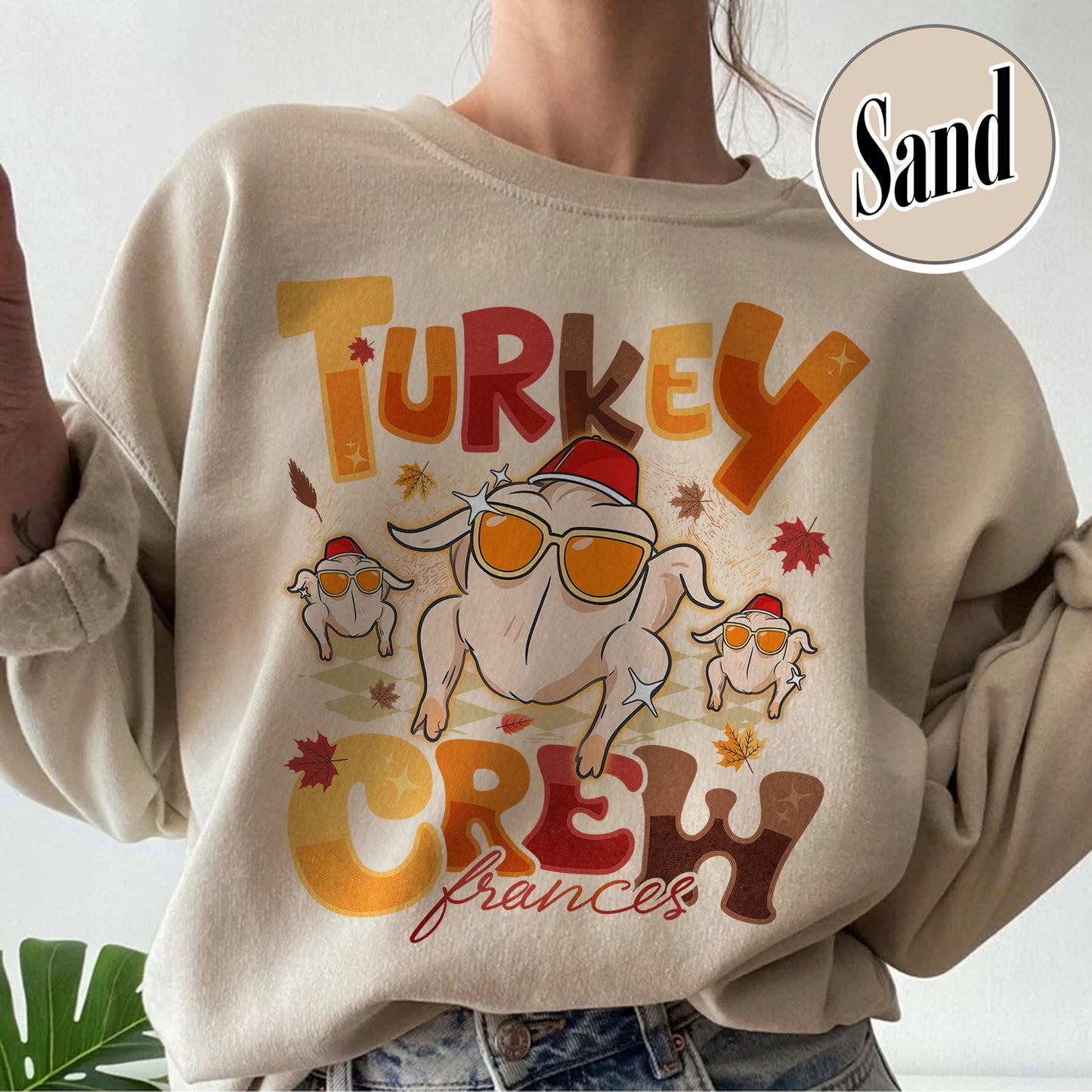 Turkey Crew Sweatshirt, Thanksgiving Sweatshirt, Custom Family Thanksgiving, Turkey Squad Sweatshirt, Friendsgiving Sweatshirts, Personalized Thanksgiving Sweatshirt