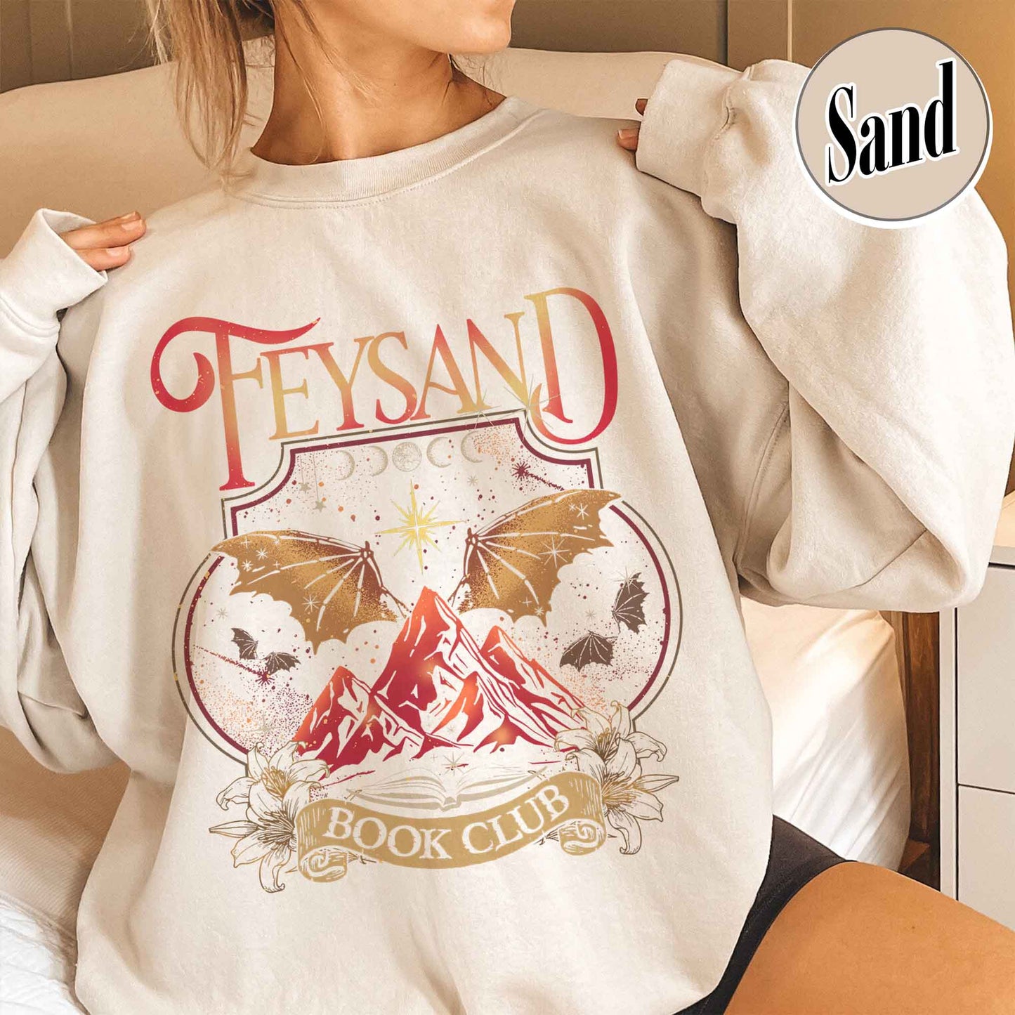 Rhys And Feyre Acotar Book Club Sweatshirt, Sjm, Velaris City Of Starlight Acotar Sweatshirt, The Night Court Sweatshirt, Court Of Dreams, Bookish Sweatshirt