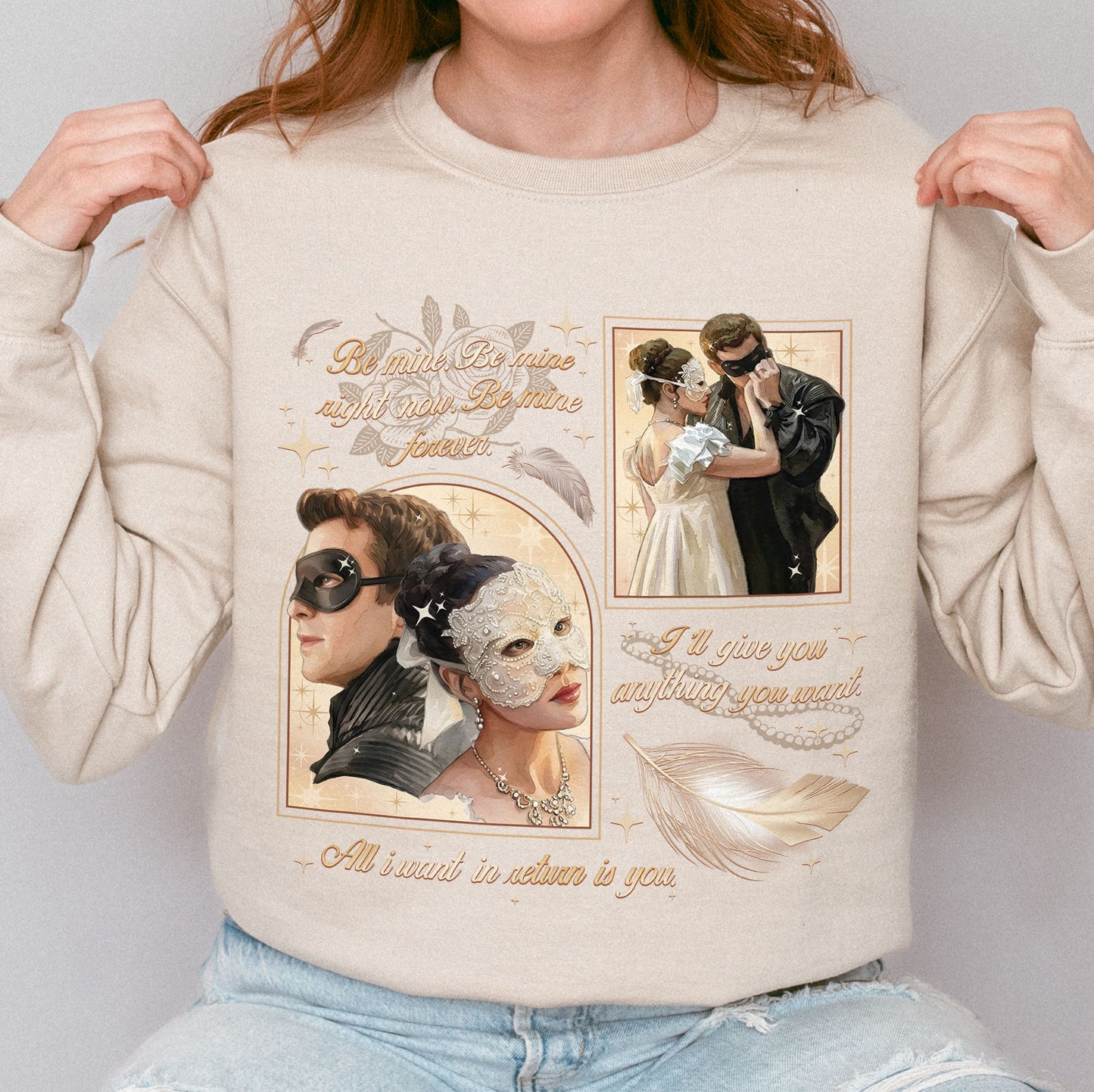 From Masquerade to Marriage – Benophie Inspired – Bridgerton Benedict & Sophie Regency Romance Sweatshirt