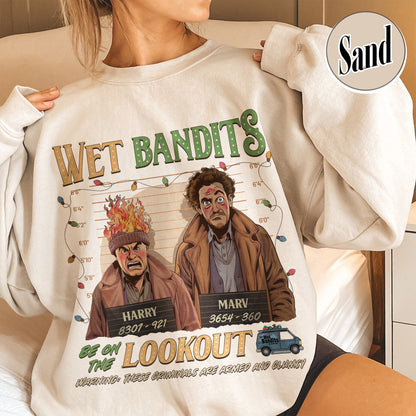 Wanted the Wet Bandits Sweatshirt, Christmas Shirt, Retro Funny Christmas Sweatshirt, Christmas 90s Movies Sweater, Christmas Movies, Merry Christmas