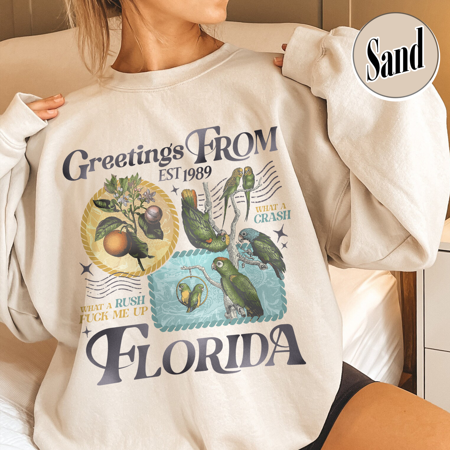 Florida!!! Sweatshirt, Palm Beach Sweatshirt, Girls Trip Sweatshirt, Trendy Summer, Ttpd Sweatshirt, Tropical Aesthetic Swiftie Gift, Summer Vibes
