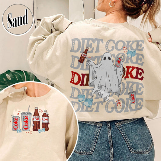Halloweeen Ghost Sweatshirt, Diet Coke Ghost Sweatshirt, Diet Coke Teacher Sweatshirt