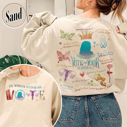 Election Sweatshirt, Vote Like Your Granddaughter’s Rights Depend on It Sweatshirt, Vote-Vote Sweatshirt