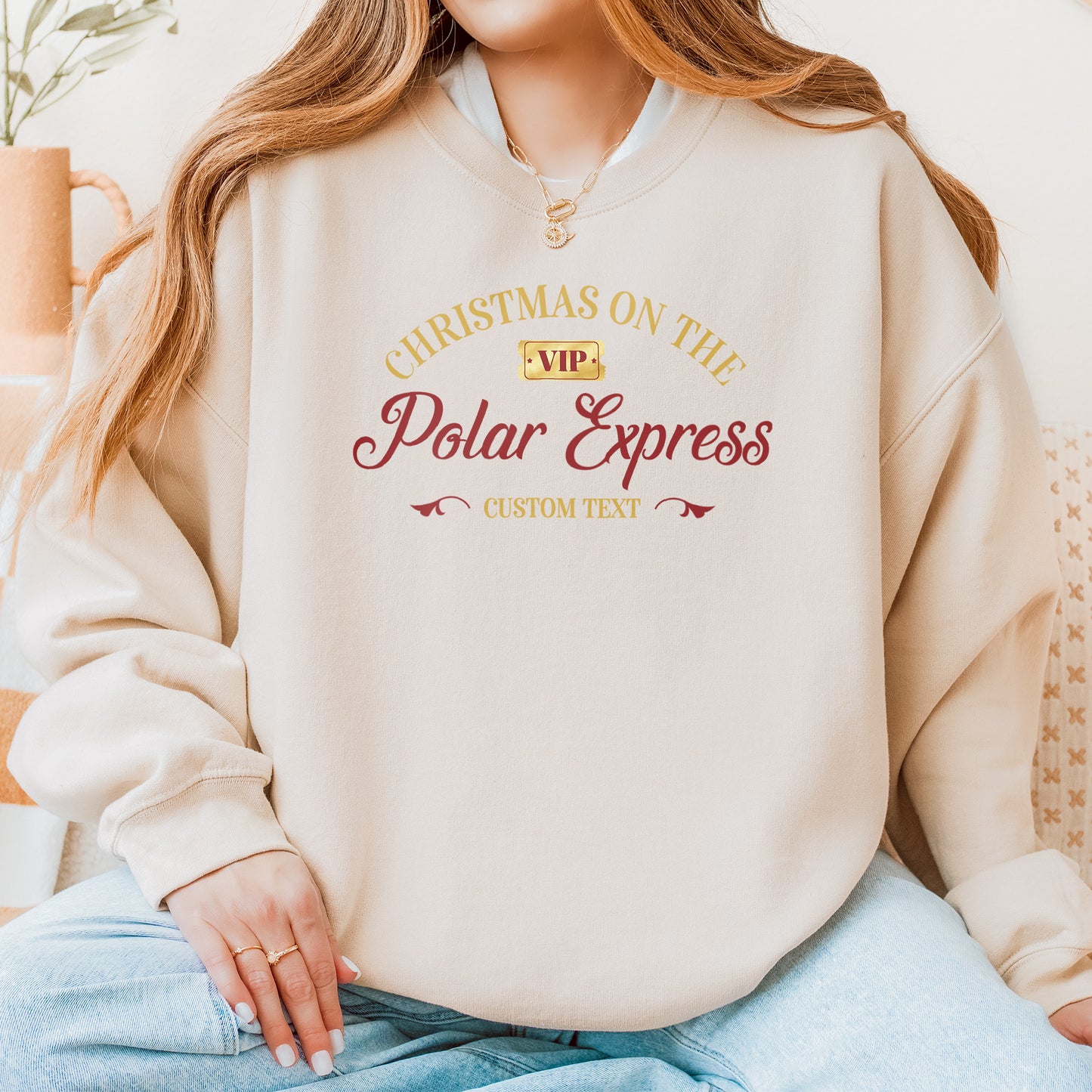Polar Express Family Christmas Sweatshirt, Custom Matching Holiday Sweatshirt, Personalized Christmas Sweatshirt