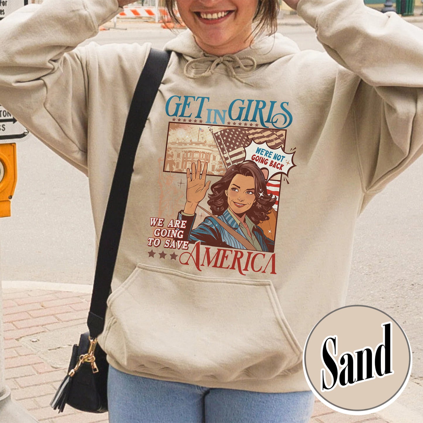 Election Hoodie, Get in Girls We Are Going To Save America Hoodie, Vote Blue Hoodie