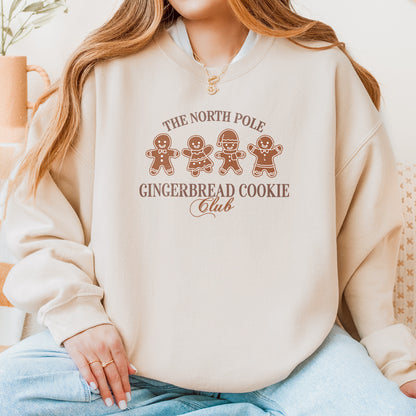 Gingerbread Cookie Club Sweatshirt: Vintage Holiday Sweatshirt