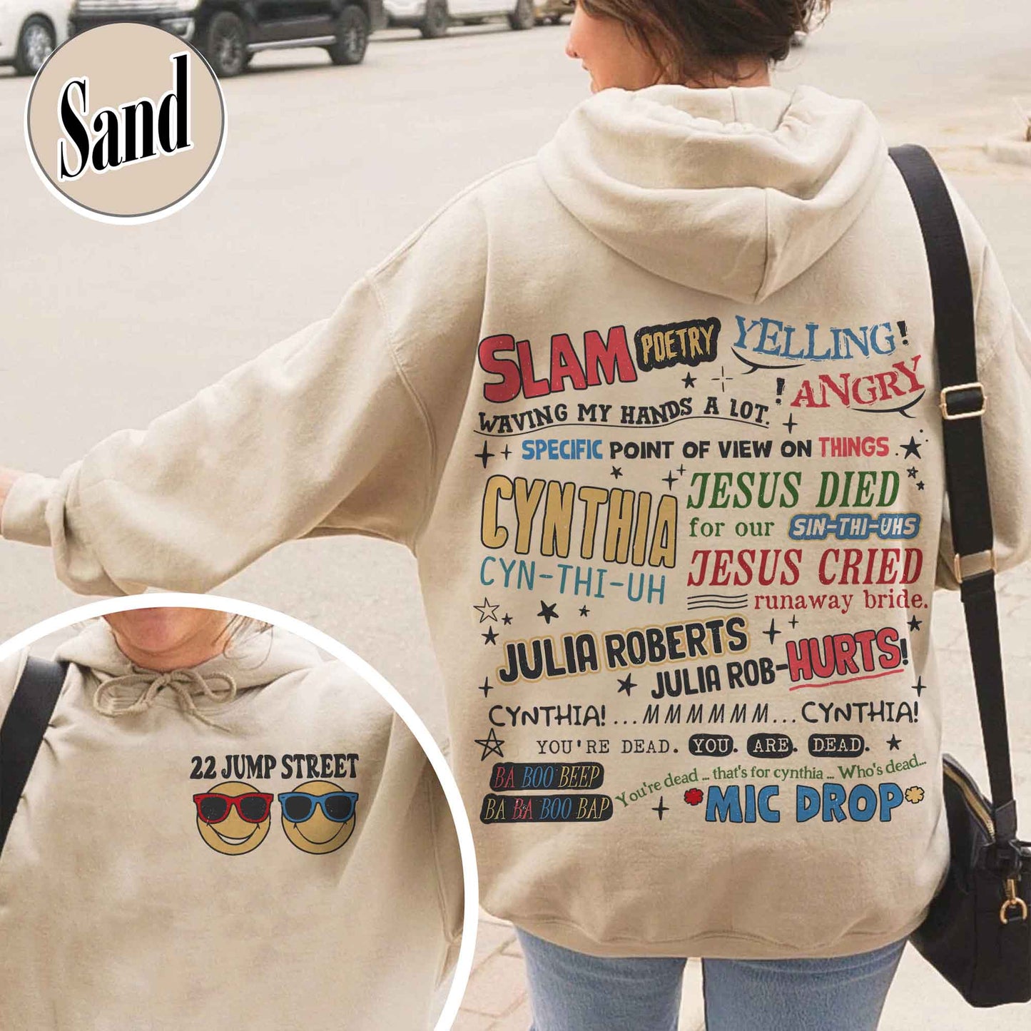 Cynthia Slam Poetry Hoodie, Hoodie With Poetry, Funny Hoodie, 22 Jumb Street Hoodie, Slam Poetry Quotes