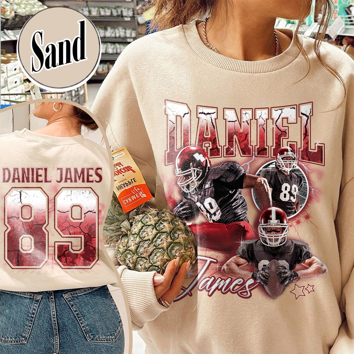 Bootleg Shirt Football Sweatshirt, Bootleg Sweatshirt Football, Custom Face Sweatshirt Football, Custom Photo Football, Custom Football With Picture