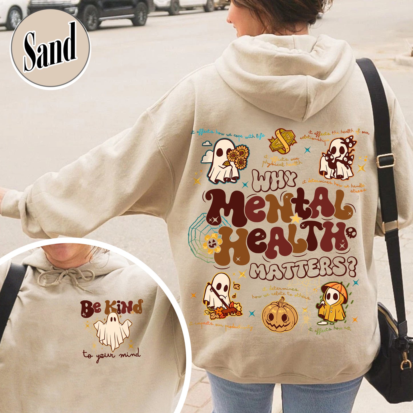 Halloween Mental Health Hoodie, Don’t Ghost Your Feelings Hoodie, Therapist School Counselor Hoodie