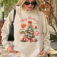 Vintage Merry Christmas Hoodie – Christmas Tree Candy Cane Hot Cocoa Holiday Hoodie