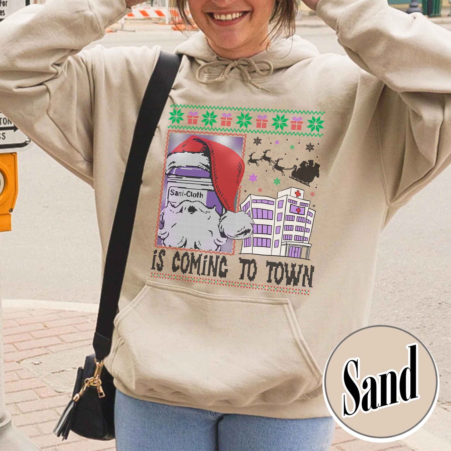 Funny Nurse Christmas Hoodie, Is Coming to Town Hoodie, Medical Assistant Gift