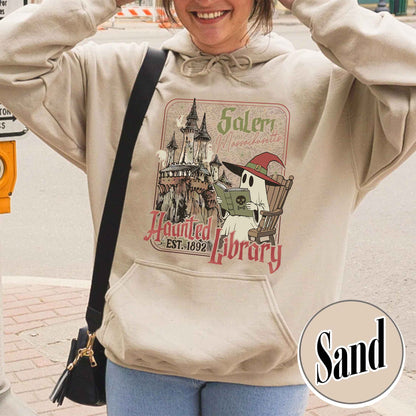 Halloween Book Lover Hoodie, the Haunted Library Hoodie, Salem Book Club Hoodie